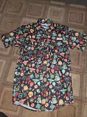 Magellan Outdoors Men’s Dia De Los Muertos Print Short Sleeve Shirt